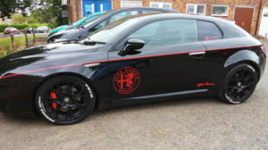 Alfa Romeo Brera Large Decal Black - Image 2