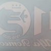 Mirrored White Alfa Romeo 110 year Commemorative vinyl sticker