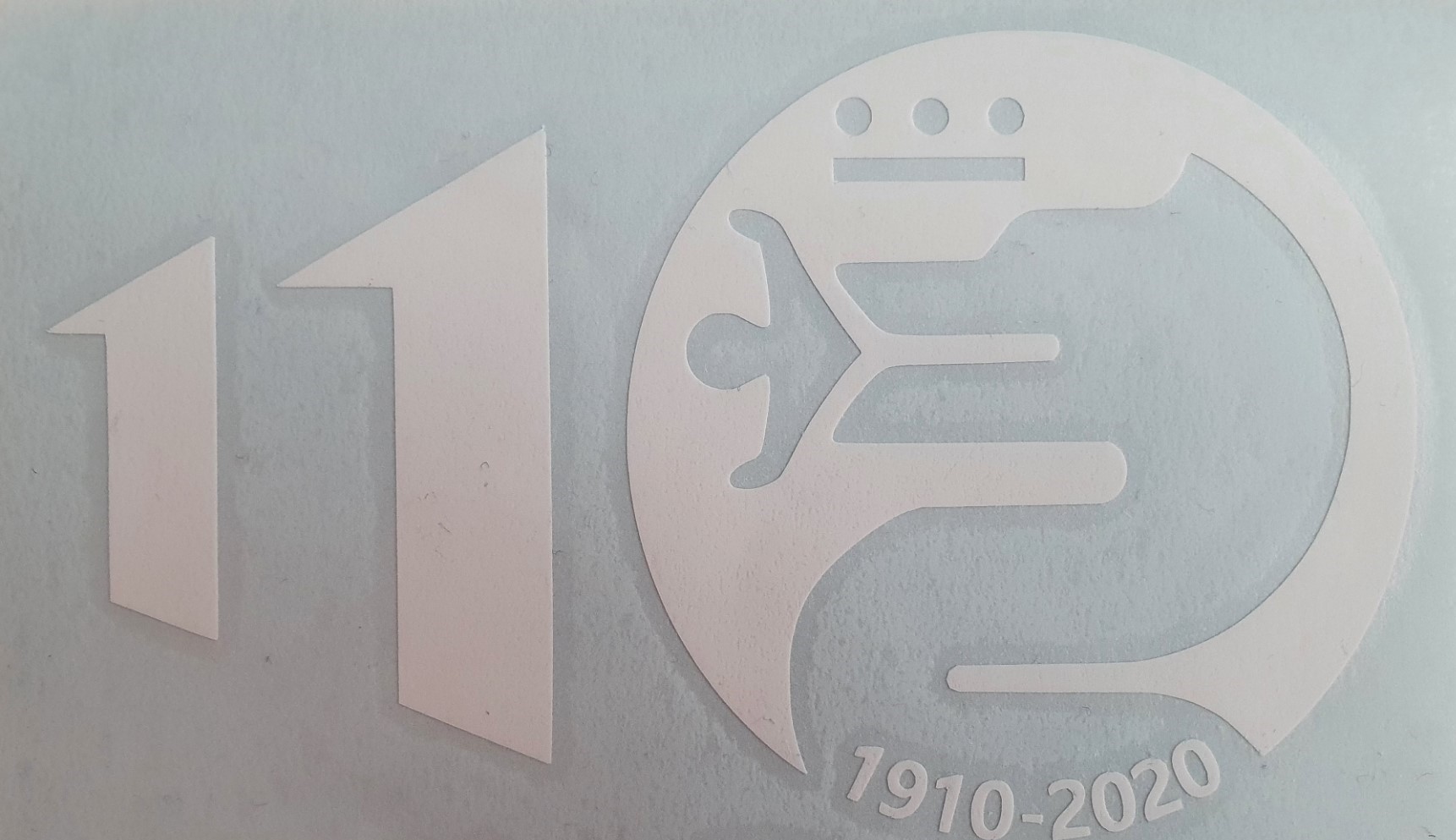 White Alfa Romeo 110 year Commemorative vinyl sticker-No Text – U-STiCK