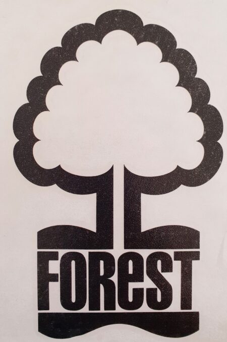 Nottingham Forest Football Club Unofficial Medium Black Vinyl 200mm X 350mm