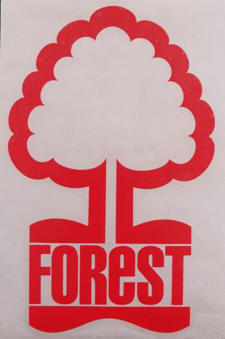 Nottingham Forest Football Club Medium Red Vinyl 200mm X 350mm