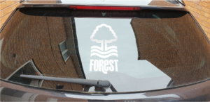 Nottingham Forest Football Club Medium White Vinyl 500mm X 290mm