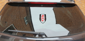 Fulham Football Club Small Black&Red Vinyl Decal 90mm x 120mm - Image 2