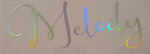 Personalisation Custom Text - Holographic Heat Transfer Vinyl.