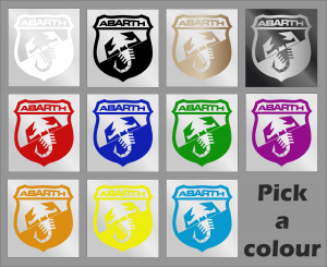 Abarth Scorpion 595 695 500 Punto 124 Spider Bravo FIAT Small decal sticker - Image 4
